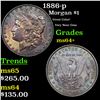 Image 1 : 1886-p Morgan Dollar $1 Grades Choice+ Unc