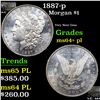 Image 1 : 1887-p Morgan Dollar $1 Grades Choice Unc+ PL