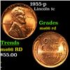 Image 1 : 1955-p Lincoln Cent 1c Grades GEM+ Unc RD