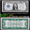1928A $1 Blue Seal Silver Certificate "funnyback" Grades Select AU