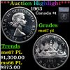 ***Auction Highlight*** 1963 Canada Dollar $1 Graded ms67 pl By SEGS (fc)