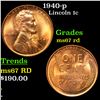 1940-p Lincoln Cent 1c Grades GEM++ Unc RD