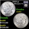 Image 1 : 1921-p Morgan Dollar $1 Graded ms65+ BY SEGS