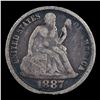 Image 2 : 1887-p Seated Liberty Dime 10c Grades vf+