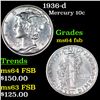 Image 1 : 1936-d Mercury Dime 10c Grades Choice Unc FSB