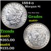 Image 1 : 1884-o Morgan Dollar $1 Grades Choice+ Unc