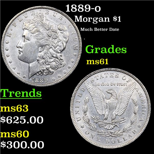 1889-o Morgan Dollar $1 Grades BU+