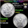 Image 1 : ***Auction Highlight*** 1879-o Morgan Dollar $1 Graded Choice Unc By USCG (fc)