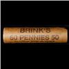 Image 2 : Mixed small cents 1c orig shotgun roll, 1918-d Wheat Cent, 1887 Indian Cent other end, Brinks Wrappe