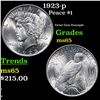 Image 1 : 1923-p Peace Dollar $1 Grades GEM Unc