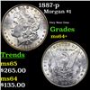 Image 1 : 1887-p Morgan Dollar $1 Grades Choice+ Unc