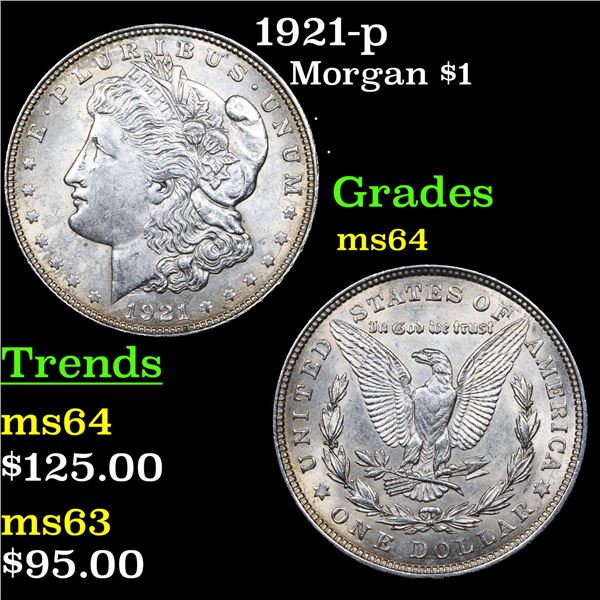 1921-p Morgan Dollar $1 Grades Choice Unc
