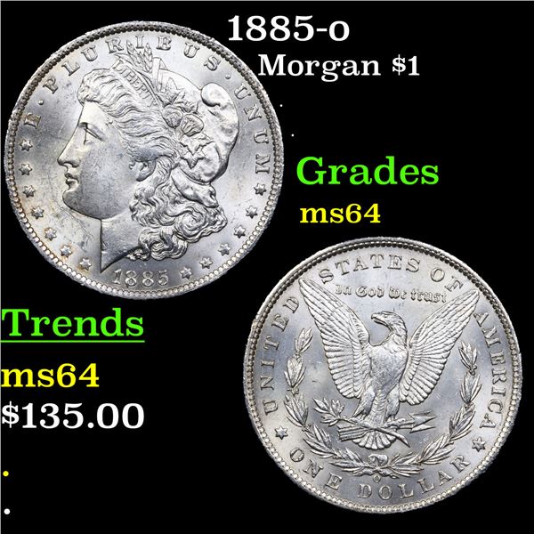 1885-o Morgan Dollar $1 Grades Choice Unc