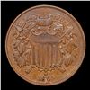 Image 2 : 1865 Fancy 5 Two Cent Piece 2c Grades Choice AU