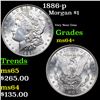 Image 1 : 1886-p Morgan Dollar $1 Grades Choice+ Unc