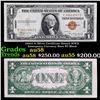 Image 1 : 1935A $1 Silver Certificate Hawaii WWII Emergency Currency Rare PC Block Grades Choice AU/BU Slider