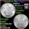 ***Auction Highlight*** 1880-o Morgan Dollar $1 Graded ms64+ By SEGS (fc)