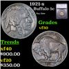 1921-s Buffalo Nickel 5c Graded vf30 BY SEGS