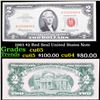 1963 $2 Red Seal United States Note Grades Gem CU