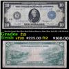 1914 $10 Large Size Blue Seal Federal Reserve Note (New York NY 2-B) FR-911A Grades f+