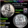 ***Auction Highlight*** 1943-d Lincoln Cent Near TOP POP! 1c Graded ms67+ BY SEGS (fc)