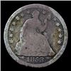 Image 2 : 1853-p Seated Liberty Half Dime 1/2 10c Grades vg+