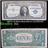 1957A $1 Blue Seal Silver Certificate Grades f+