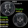 1964 Canada Dollar $1 Grades GEM+ UNC PL