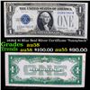 1928A $1 Blue Seal Silver Certificate "funnyback" Grades Choice AU/BU Slider