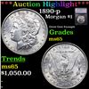 ***Auction Highlight*** 1890-p Morgan Dollar $1 Graded ms65 By SEGS (fc)