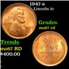 1947-s Lincoln Cent 1c Grades GEM++ Unc RD