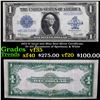 1923 $1 large size Blue Seal Silver Certificate, Fr-237 Signatures of Speelman & White Grades vf++