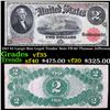 1917 $2 Large Size Legal Tender Note FR-60 Thomas Jefferson Grades vf++