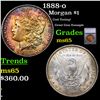 1888-o Morgan Dollar $1 Graded ms65 By SEGS