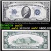 1934C $10 Blue Seal Silver Certificate Signatures Julian/Morgenthau Grades Choice AU