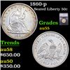 1860-p Seated Half Dollar 50c Graded au55 By SEGS