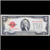 Image 2 : **Star Note** 1928F $2 Red Seal United States Note Grades vf+