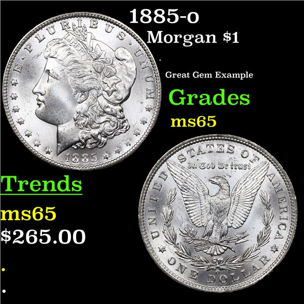 1885-o Morgan Dollar $1 Grades GEM Unc
