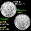 1889-p Morgan Dollar $1 Grades Choice Unc