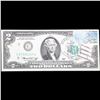 Image 2 : 1976 $2 Federal Reserve Note 1st Day of Issue, with Stamp (Philadelphia, PA) Grades Gem CU