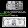 Image 1 : Set of 3x Consecutive 1934C $5 Blue Seal Silver Certificates, All CU Grade Grades Choice CU