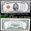 1928E $5 Red Seal United States Note Grades Choice AU/BU Slider