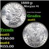 Image 1 : 1889-p Morgan Dollar $1 Grades GEM Unc