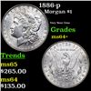 Image 1 : 1886-p Morgan Dollar $1 Grades Choice+ Unc
