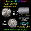 Image 1 : ***Auction Highlight*** AU/BU Slider First Financial Shotgun Peace $1 Roll 1925 & P Ends Virtually U