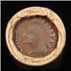Image 2 : Mixed small cents 1c orig shotgun roll, 1918-s Wheat Cent, 1890 Indian Cent other end, Brinks Wrapp