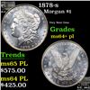 Image 1 : 1878-s Morgan Dollar $1 Grades Choice Unc+ PL