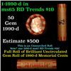 Image 1 : Shotgun Lincoln 1c roll, 1990-D 50 pcs  brandt wrapper