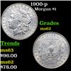 Image 1 : 1900-p Morgan Dollar $1 Grades Select Unc