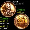 Image 1 : Proof 1942 Lincoln Cent 1c Grades Gem++ Proof Red